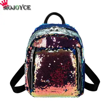

2019 Fashion Casual Women Sequins Backpacks Teenage Girls Travel School Bags Bling Shoulder Backpack Bags