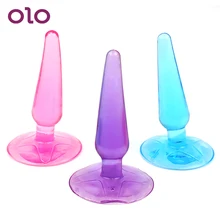 OLO Anal Plug Butt Plugs Prostate Massage Anal Sex Toys For Women and Men Anus Stimulator Silicone Adult Product Jelly Sucker