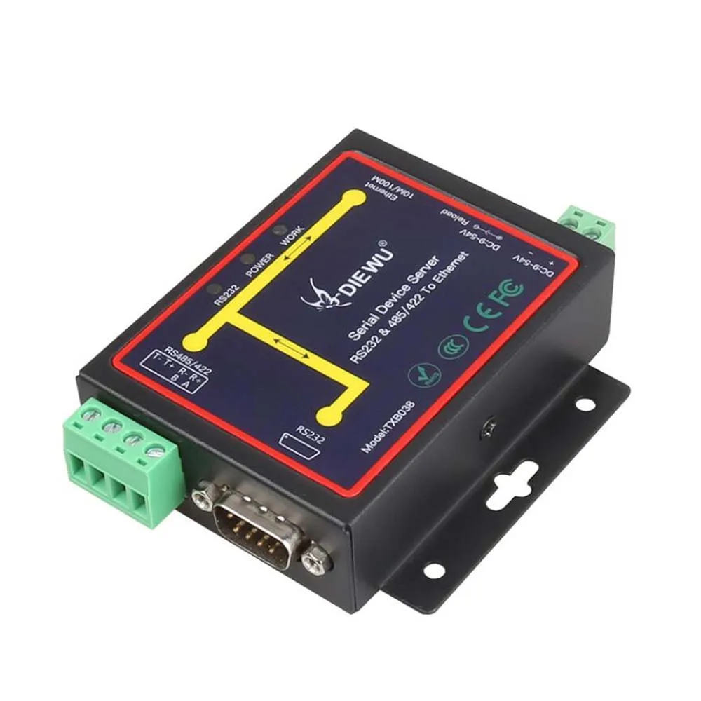  RJ45 to RS232 +RS485 Industrial Modbus/TCP/RTU/UDP Serial RS232 RS485 RS422 to Ethernet Device Serv
