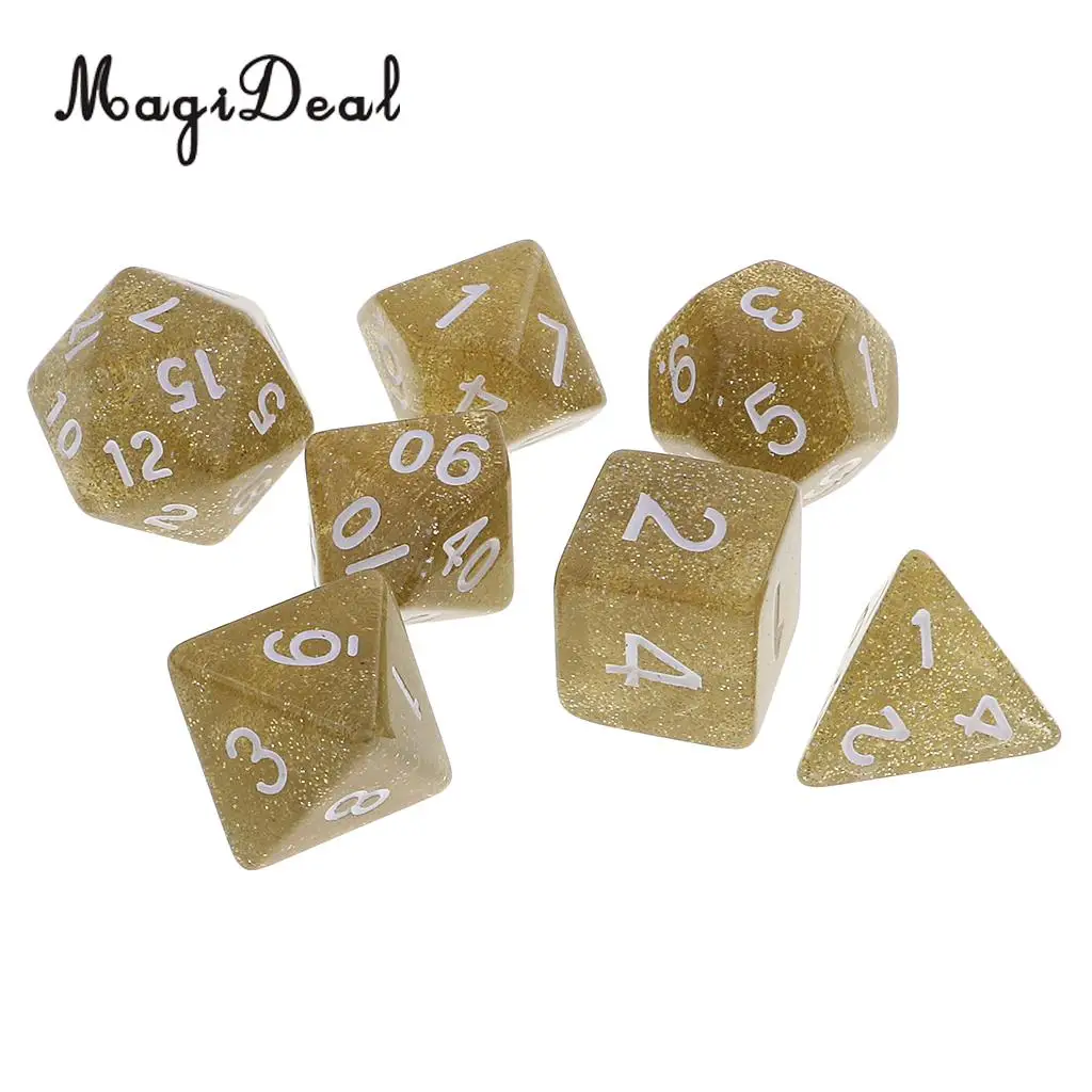 MagiDeal 42 шт./лот Двухцветные Акриловые многогранные кости 16 мм для подземелий