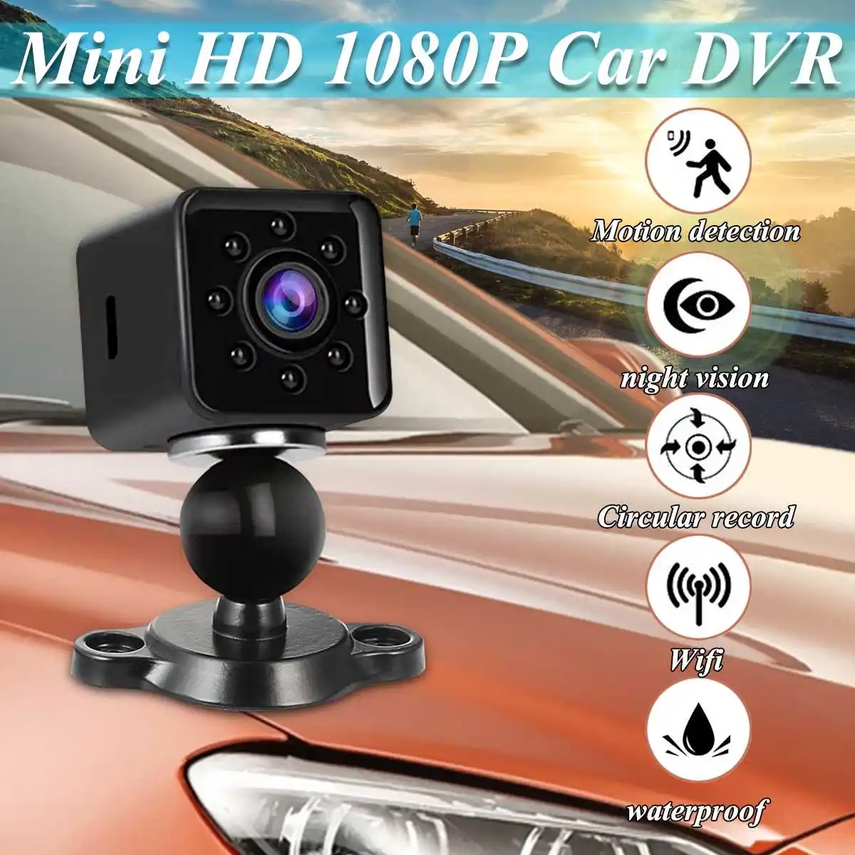 

Quelima SQ13 Mini HD 1080P Car DVR DV Camera WIFI H.264 Delay Shutdown Loop-cycle Recording Night Vision Time Stamp Camera