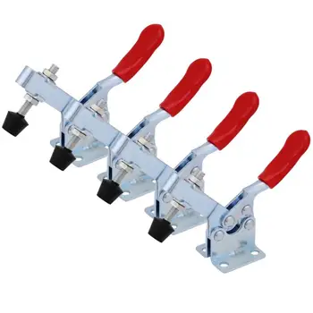 

4Pcs Holding Capacity 90Kg Horizontal Toggle Clamp GH-201B Horizontal Clamp Metal Quick Release Tool discount Wholesale