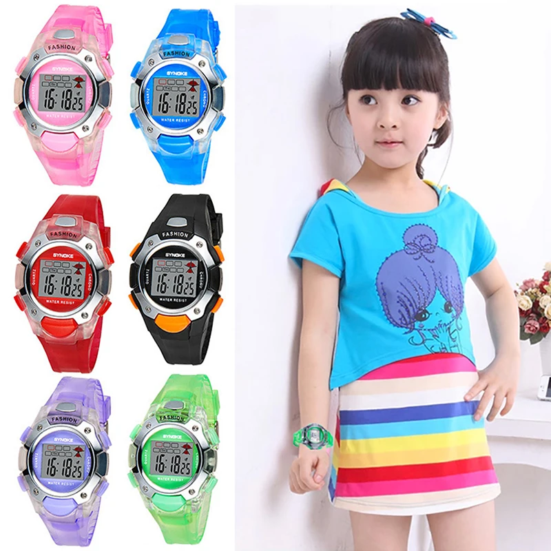 

New Children's Electronic Fashion Casual Student Digital Wristwatches Sale Waterproof Multi-function Watch