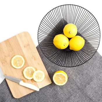

Nordic Style Iron Art Fruit Storage Basket Home Organizer Bowl For Vegetable Candy Snacks Kitchen Table Dining Decoration Tools