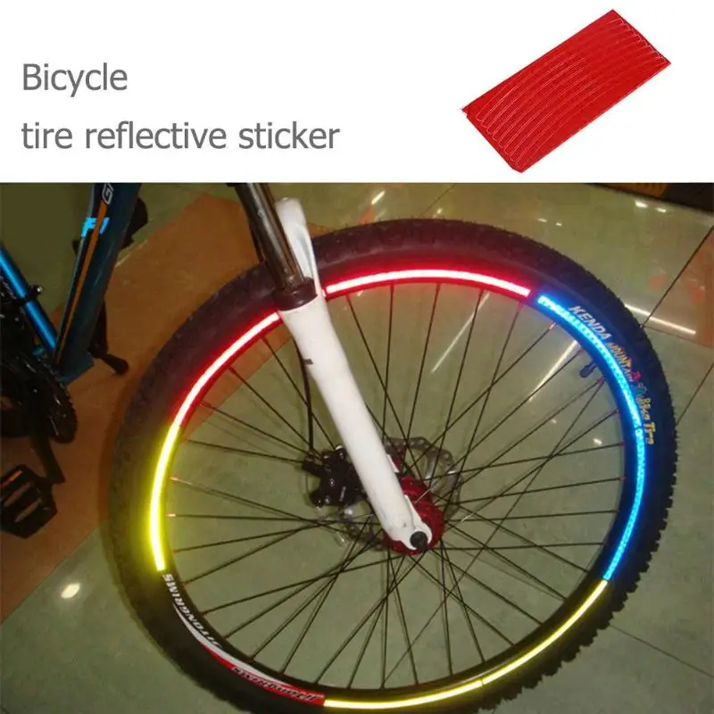 Pegatinas reflectantes de PVC para bicicleta, bicicleta, motocicleta, rueda, neumático