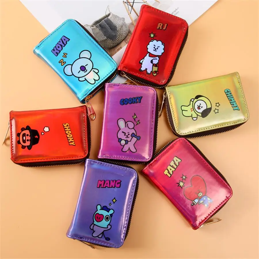 

JK RM Cartoon Leather Short Wallet Zip Around Case Purse SG JM Clutch Bag Pouch Coin Bag