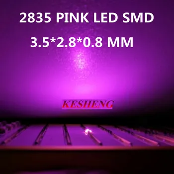 

Hot 2835 Pink SMD LED 0.2W high bright light emitting diode chip leds Free shipping 3.5*2.8*0.8mm 2835 smd led diode 1000PCS