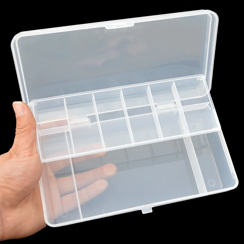 

Fishing Tackle Storage Box 1 Piece Clear Plastic Two Layers Fishing Accessories Assortment Storage Case 20X10X4cm