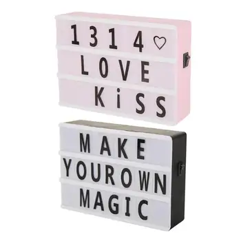 

DIY Letter LED Night Light A6 Combination Cinema Light Box Table Lamp Battery Powered Home Wedding Birthday Party Decor Lamp