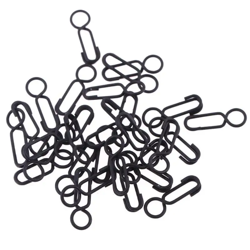 

30pcs Ring Clip Hooklink Clip Carp Fishing Quick Change Swivels Quick Link