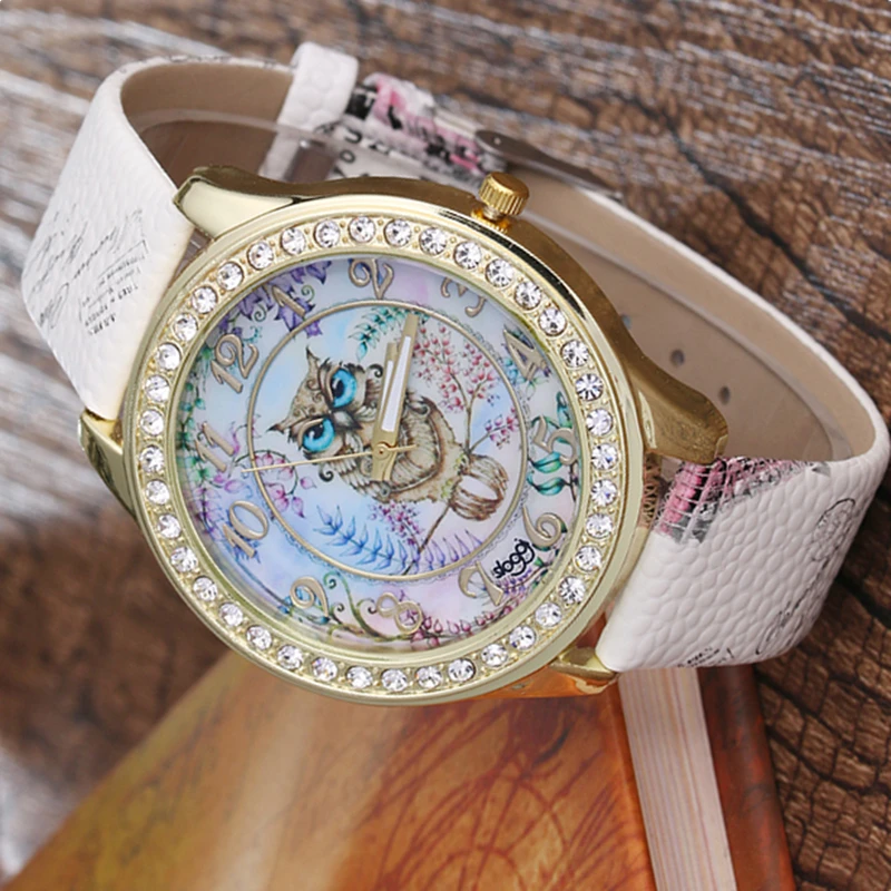 

Woman Relogio 2019 Bohemian Style Digital Watch Rhinestone Cartoon Owl Quartz Clock Zegarek Damski Couple Bracelet Reloj Mujer