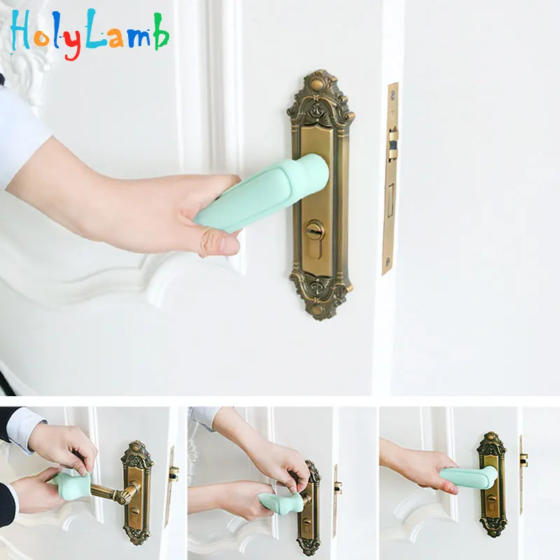 1Pcs Silica Gel Child Protection Door Handle Protection Handle Pad Protection From Children Door Stop Security Stopper Door Lock
