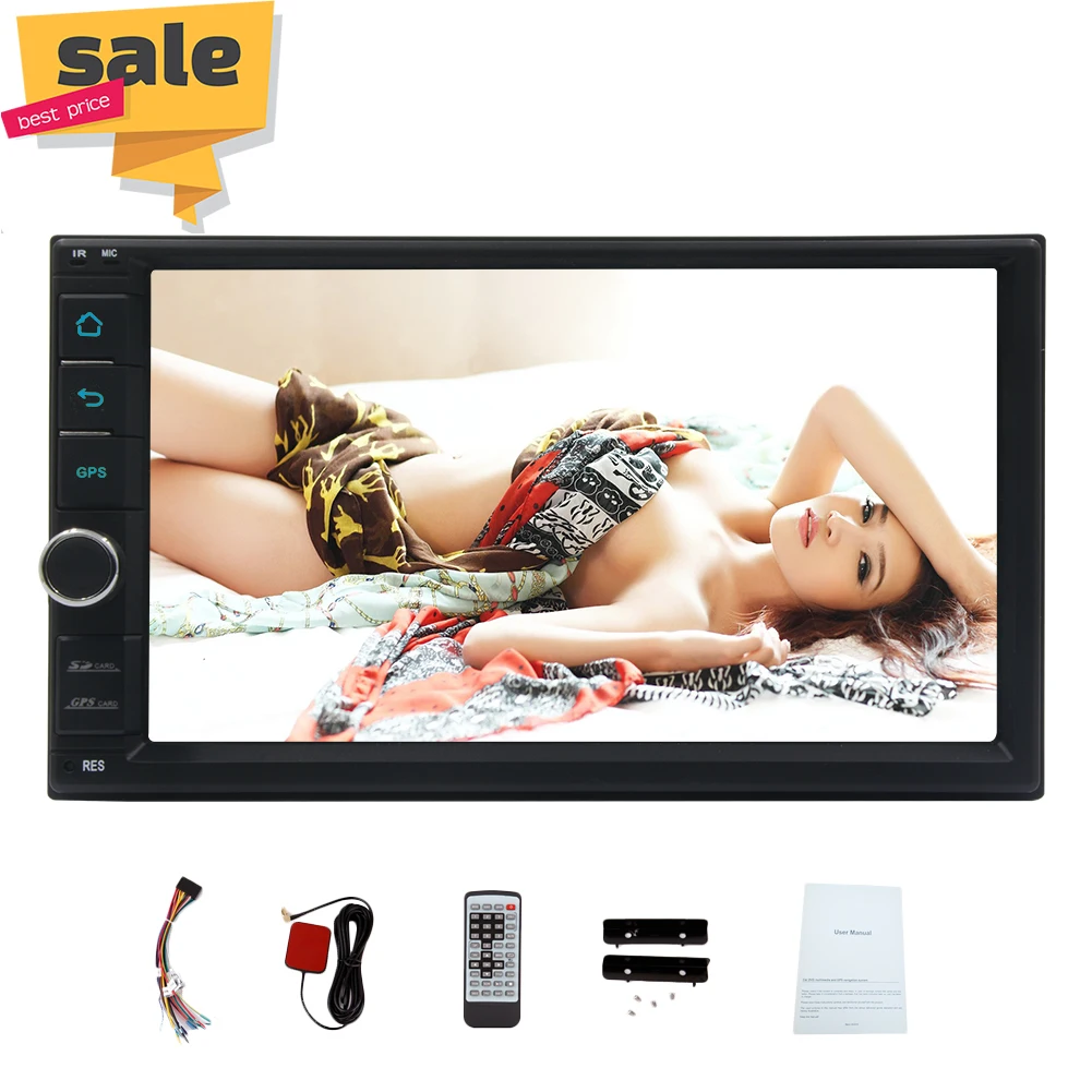 Clearance 2 Din Android 7.1 Autoradio di Navigazione GPS Universale Per Auto Bluetooth Audio STEREO AM/FM USB multi-media Touch Screen 5
