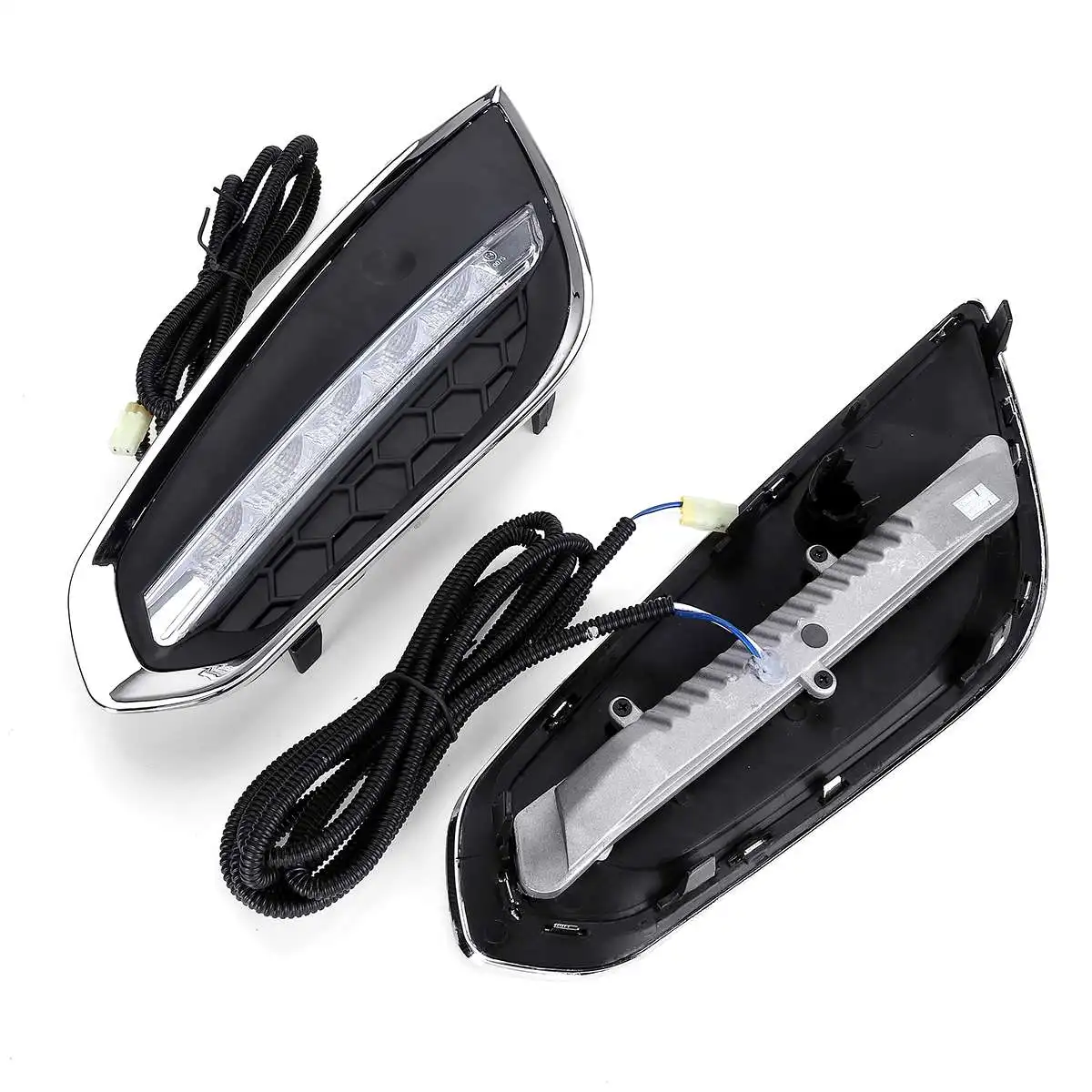 

12V 9W Car-styling For Volvo S60 V60 2011 2012 2013 LED DRL Daytime driving Running Lights Daylight with Fog Lamp cover