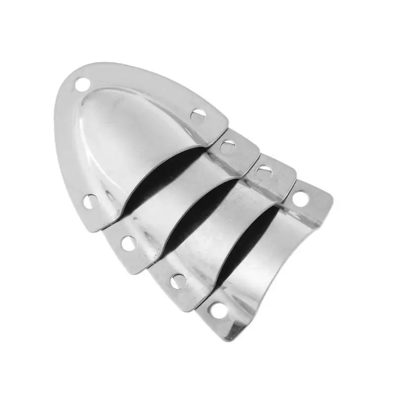 

4pc/set 10*8*0.5cm 316 Stainless Steel Large Clam Shell Vent Wire Cable Cover for Boat Marine Hardware Yacht Dinghy Accessories