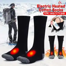 Носки для подледной рыбалки с зарядкой, с электрическим подогревом, носки для ног, теплые, теплые, для мужчин и женщин, 3,7 в, для зимнего использования, с регулируемой температурой