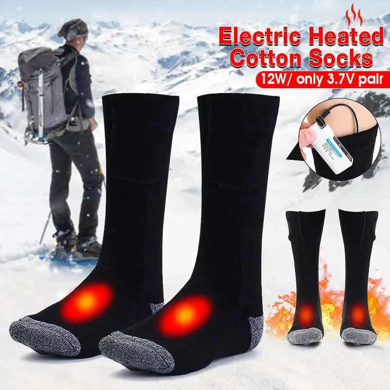 

Ice Fishing Foot Boot Charging Electric Heated Socks Feet Warmer Warm Heating Men Women 3.7V Winter Use Adjusted Temperature