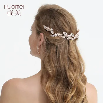 

Hair Jewelry Bride Wedding Dress High Quality Ornaments Crystal Pearl Headwear Hairband Handmade Full Dress Accessories D2223