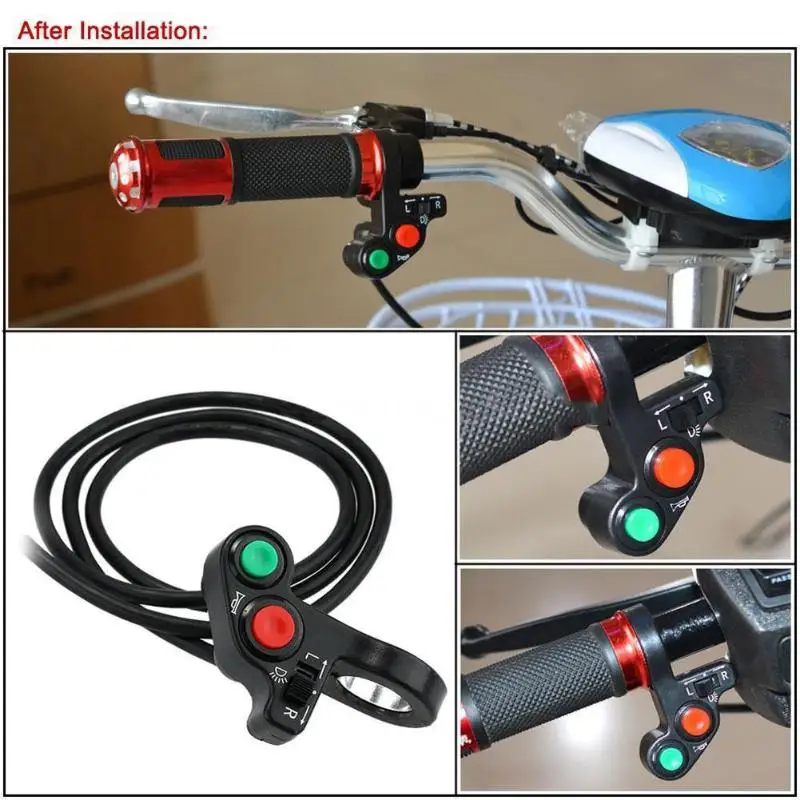 

1Pcs 7/8inch Motorcycle ATV Bike Switch Handlebar Horn Turn Signal On/Off Light Switch Motor Accessories