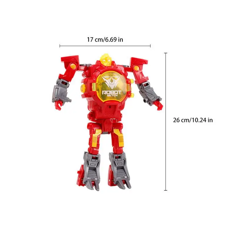 Деформация робот действие трансформация наручные часы игрушка Дети Робот Электронные часы творческие подарки развивающие игрушки часы игрушка