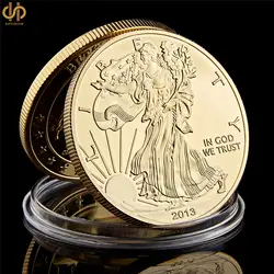 2013 США леди Liberty мы верим в Бога Реплика 999 чистого золота вызов коллекцию монет