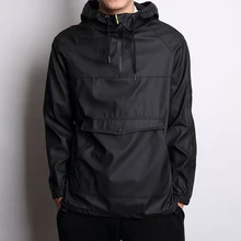 ПУ толстовка хип Мужская водонепроницаемая куртка с капюшоном кенгуру карман мужской пуловер верхняя одежда Скейтбординг спортивные толстовки