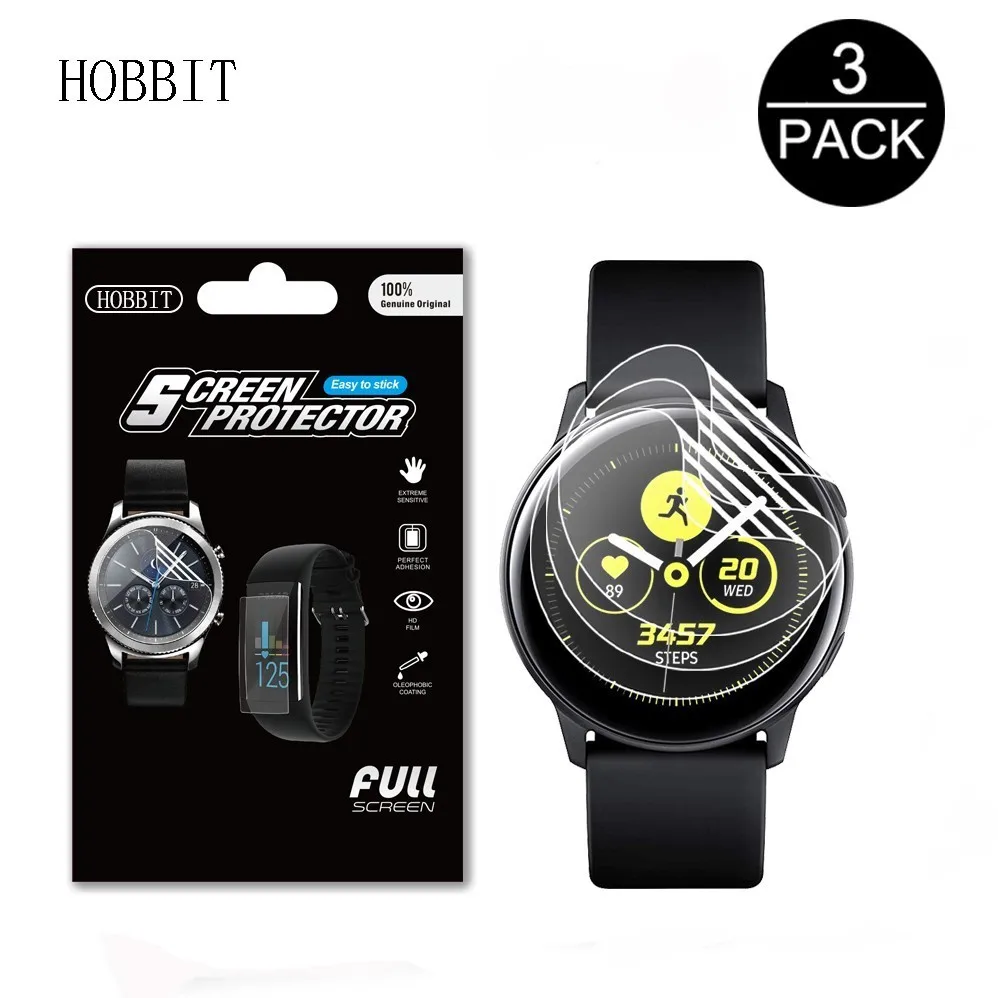 

3Pack For Samsung Galaxy Watch Active Smartwatch Screen Protector Ultra-thin Soft Clear LCD Guard Shield Skin Protective Film
