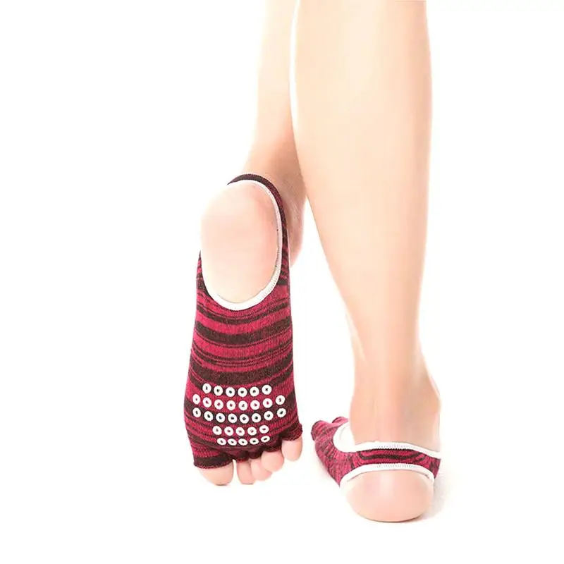 1 пара спортивные носки дышащие хлопковые голые пятки пять пальцев носки Йога носки для спортзала Танцы Фитнес Аксессуары для спортивной одежды