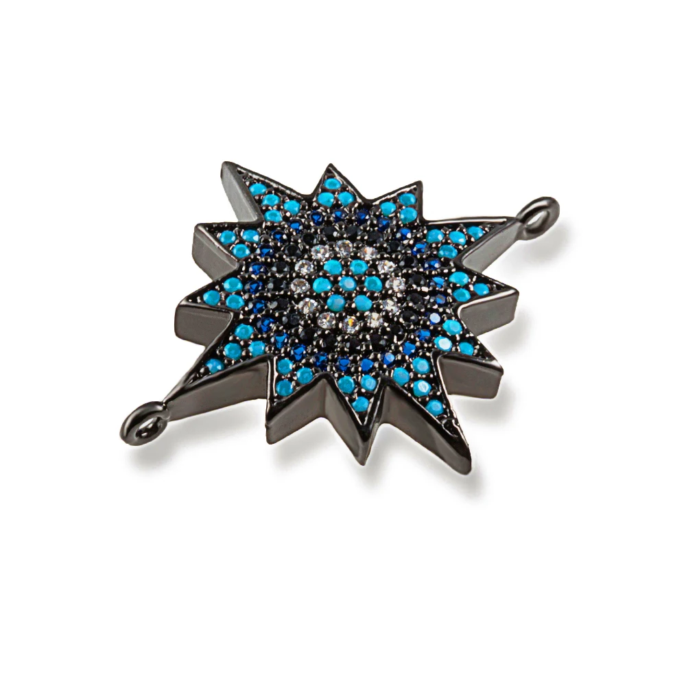 

DIY Women Fashion Bracelets Jewelry Making Findings Accessories Micro Pave CZ Flower Cklaces Onnector Charm Dropshipping