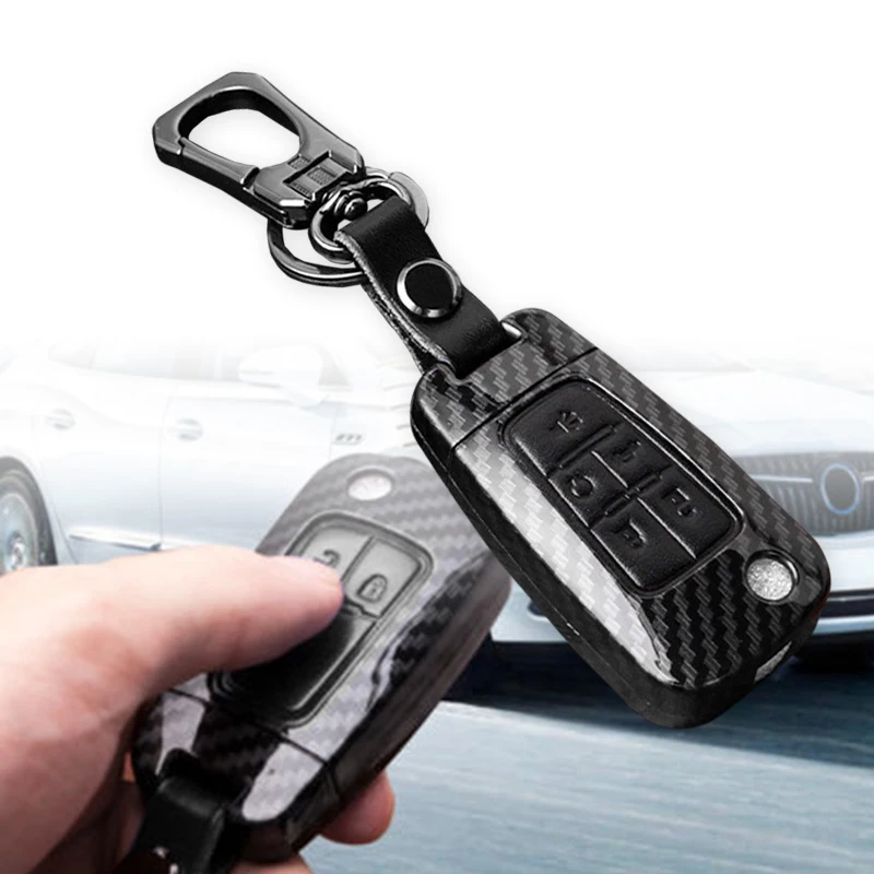 

Car 5-Buttons Smart Key Fob Cover Case Chain for Chevrolet/ Buick/GMC 2010-2016