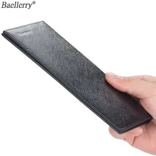 Baellerry, повседневный тонкий мужской кошелек из кожи, мягкий мужской клатч, сумка для денег, маленький карман, мужской кошелек, тонкий кошелек, роскошный известный бренд