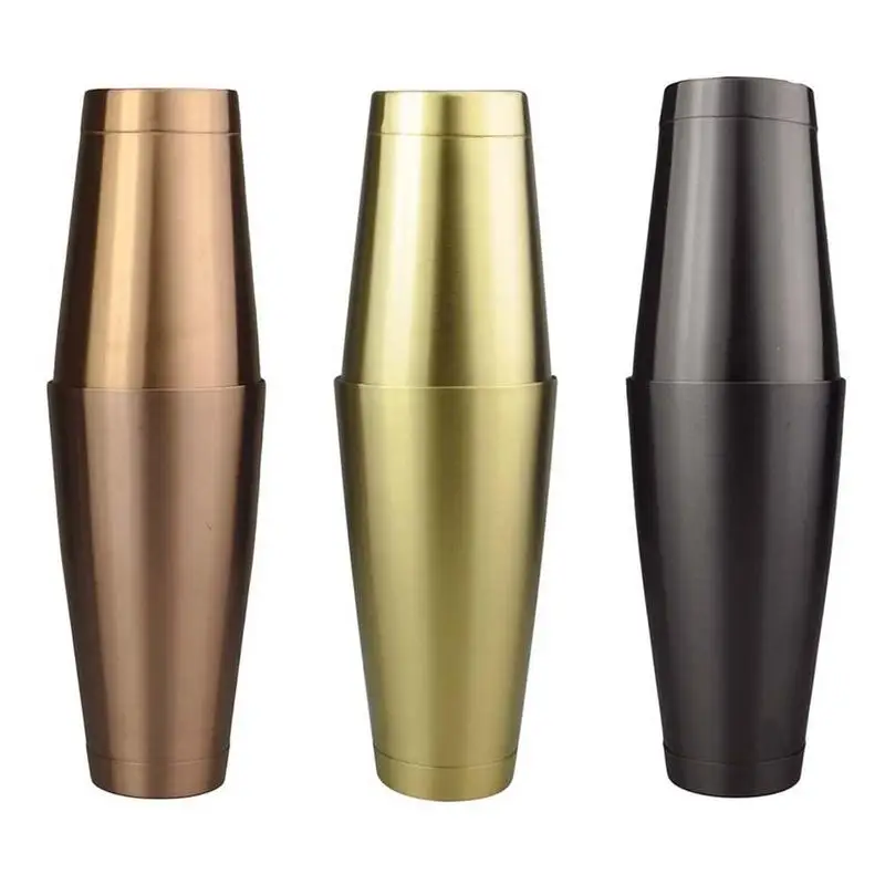 Boston Shaker In Acciaio Inox Per Cocktail – 750ml, Robusto E Professionale – Colore: Oro Rosa