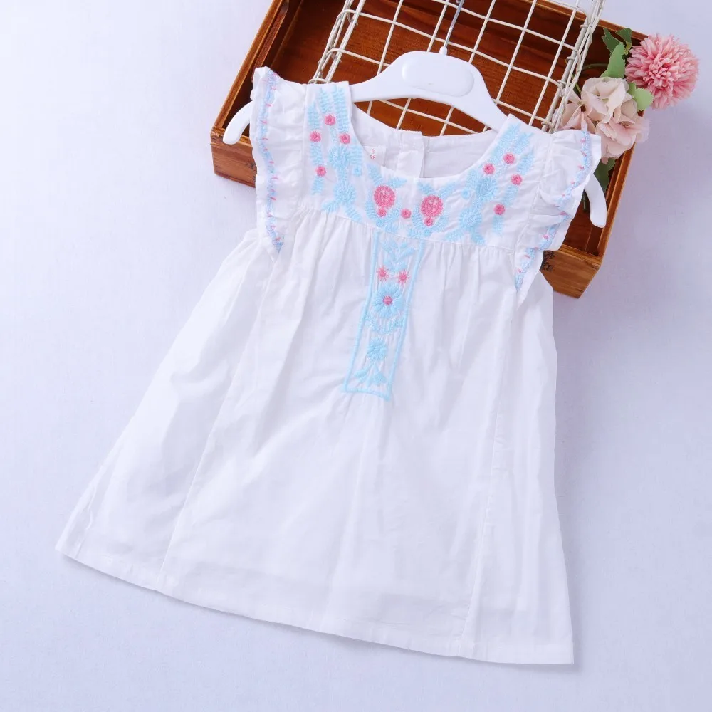 

summer baby girl blouse white embroidery flower children blouse for girls's clothing boutiques kids clothes baby outfit