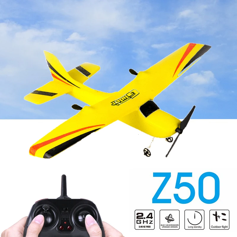 

Z50 RC Plane EPP Foam Glider Airplane Gyro 2.4G 2CH RTF Remote Control Wingspan Aircraft Funny Boys Airplanes Interesting Toys