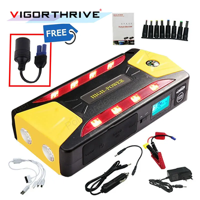 UK Plug Auto Power Bank 12V Booster Start Jumper Battery Mini Multifunction Emergency Car Jump Starter Discharge Rate Diesel