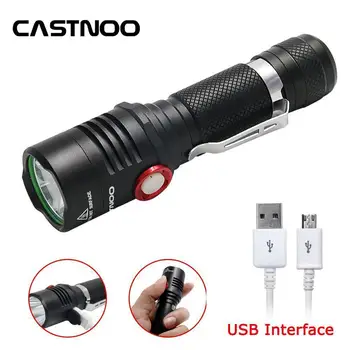 

CASTNOO 2000LM 5 Mode T6 LED Flashlight Torch Lamp Camping Light + USB Cable