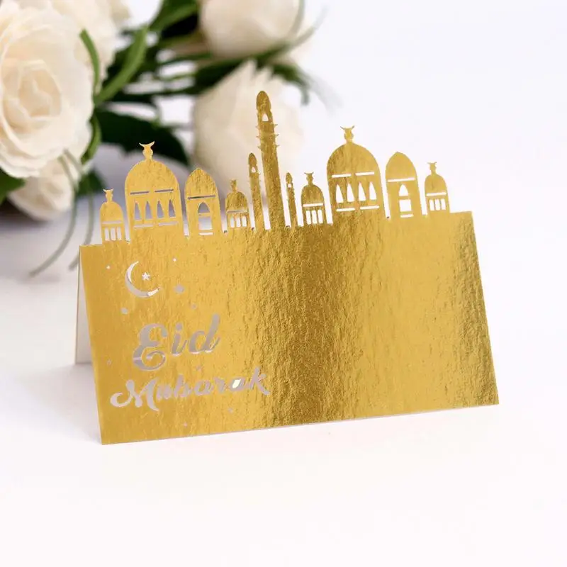 

50pcs Golden Number Name Card Laser Cut Seat Card Vintage Reception Table Place Cards Wedding Wedding Birthday Party Decoration