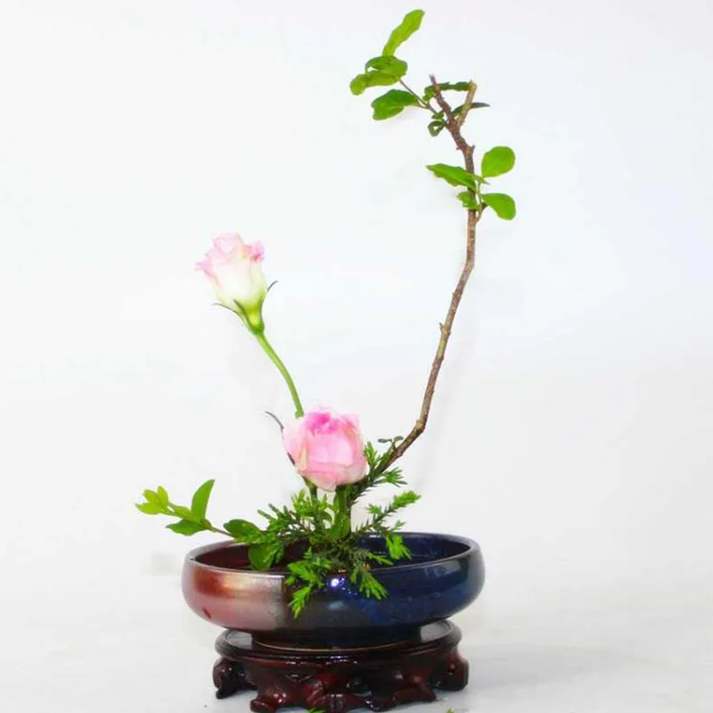 Классическая грубая керамическая ваза Ikebana гидропонный цветочный горшок