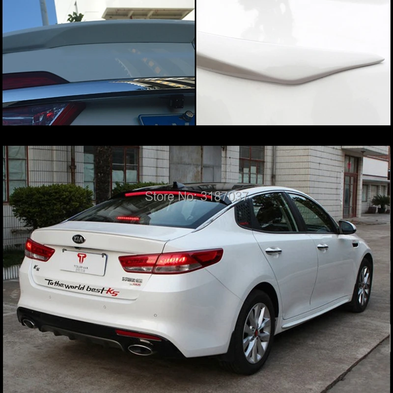 Для kia K5 спойлер Optima 2014 2015 АБС пластик Неокрашенный цвет задняя крышка для