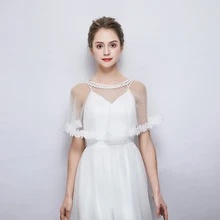 Женская модная белая накидка, летний прозрачный Короткий плащ, Кружевная аппликация со стразами, накидка для свадьбы, свадебное болеро, куртка, новая ручная работа