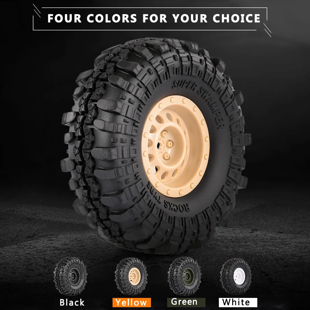 4 шт. AUSTAR RC Wheel110mm 1 9 'обод резиновых шин для 1/10 автомобилей Traxxas HSP Redcat RC4WD Axial SCX10 D90