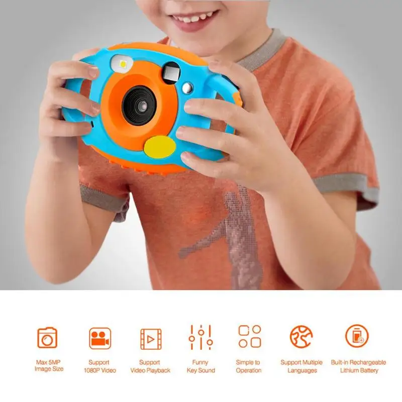

Cartoon 1.77inch Mini LCD Camera 5MP 720P Digital Children Funny Automatic Photo Frame Camcorder with Hang Rope