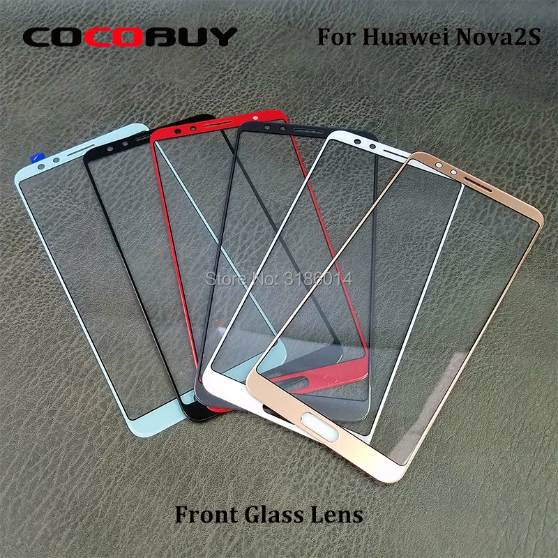 Передняя внешняя стеклянная линза для Huawei Nova 2S LCD сенсорный экран Замена стекла