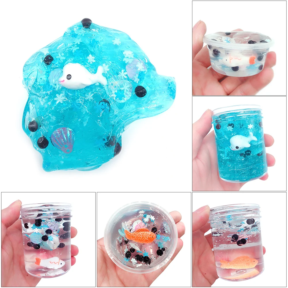 

120ml/60ml Dolphin Fish Mud Mixing Cloud Slime Putty Scented Stress Kids Clay Toy