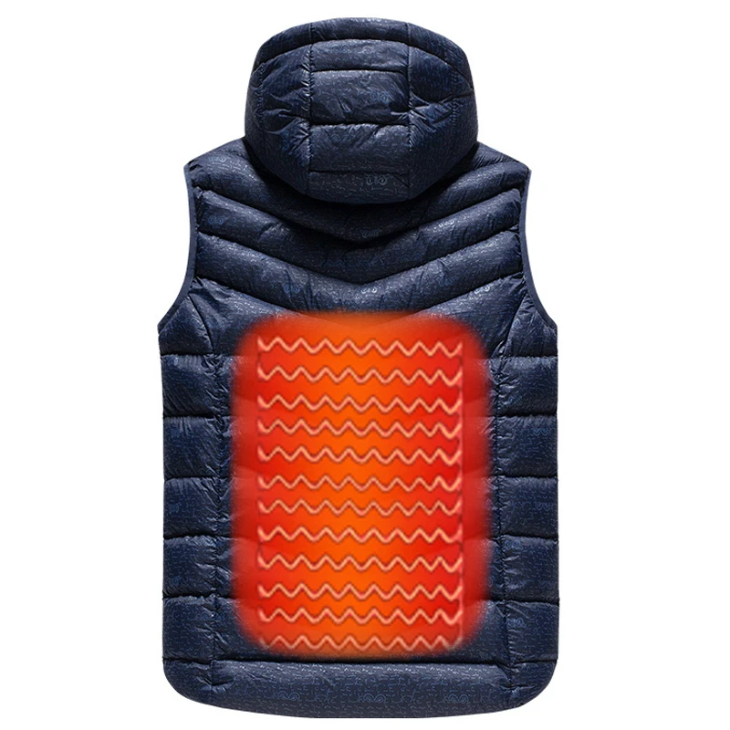 

Men Outdoor USB Infrared Heating Vest Jacket Winter Carbon Fiber Electric Thermal Clothing Waistcoat Warm Outdoor Hiking Jacket
