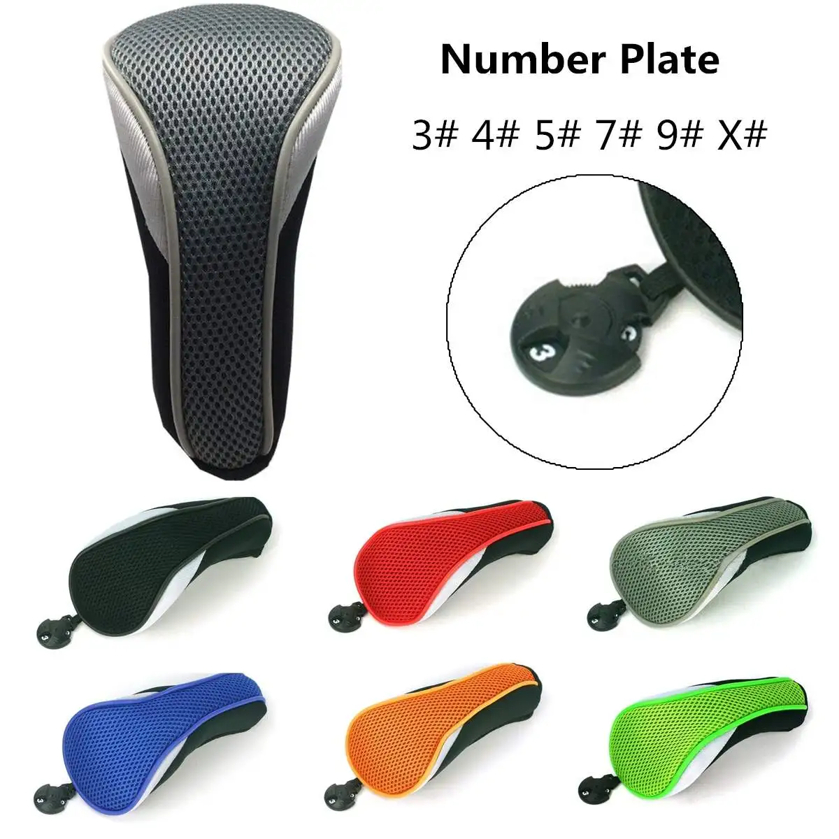 

Rescue Head Covers Golf Protection Set New Mesh Golf Headcover Premium Golf Club Hybrid UT Headcover Outdoor Sports