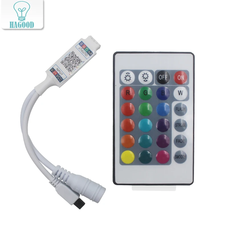 

24 Key LED Infrared Remote Controller DC5-24V Phone APP Connection Control for Adjust Changed RGB Light Strip Color