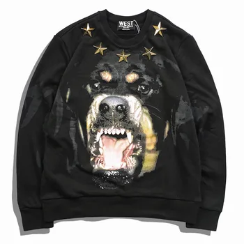 

Fashion 2019 Black Mens Hoodies Printed Sweatshirts Full 100% Cotton Casual Fleece Streetwear Men Hoodie Sweat Capuche Homme W47