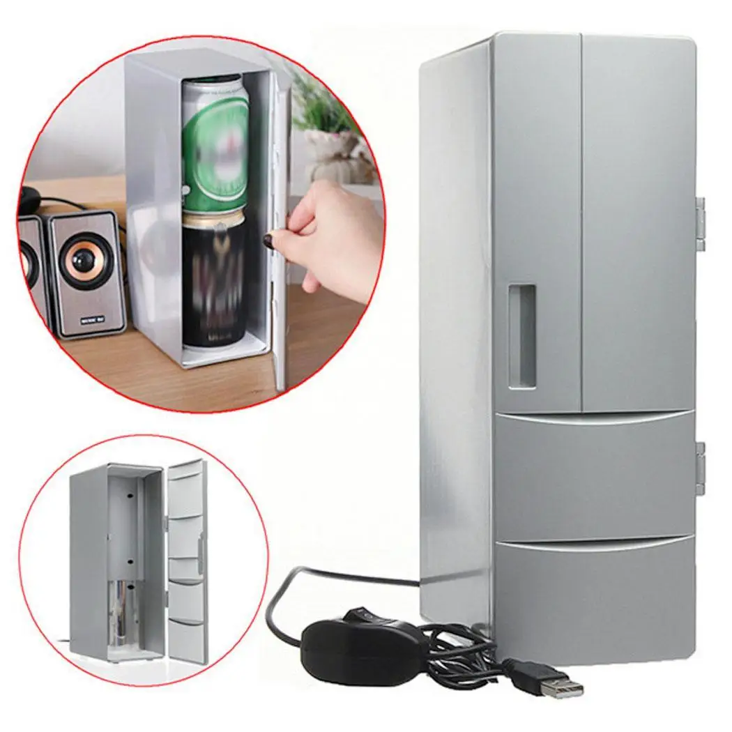 5 в портативный USB автомобильный мини холодильник Eletric теплее кулер банки для