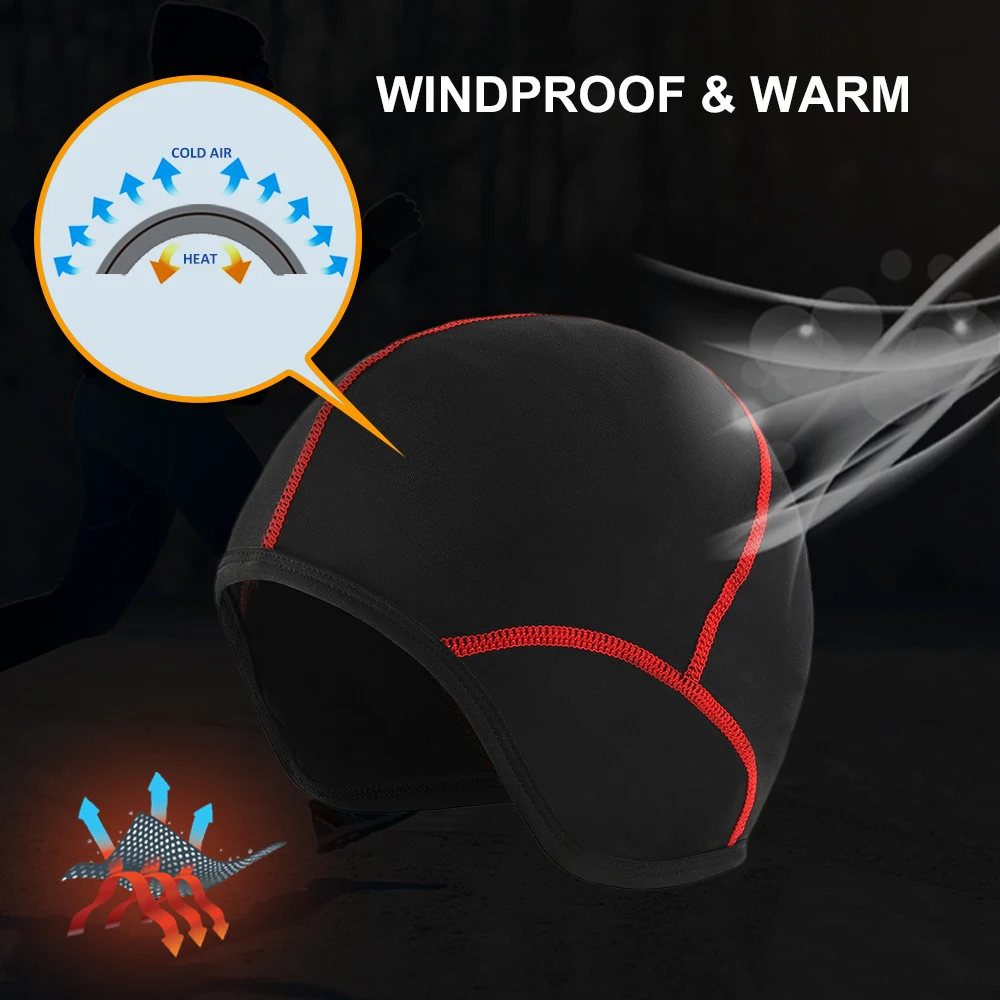 

Outdoor Sports Men Cycling Cap Bicycle Bike Helmet Liner Running Skiing Fleece Windproof Bandana Winter Caps Hat